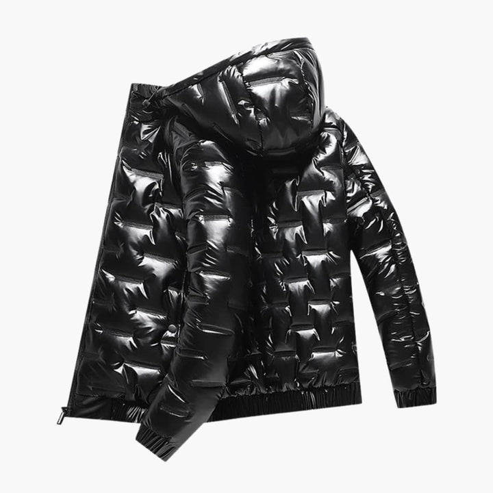 Herren Steppjacke mit Kapuze und Reißverschluss