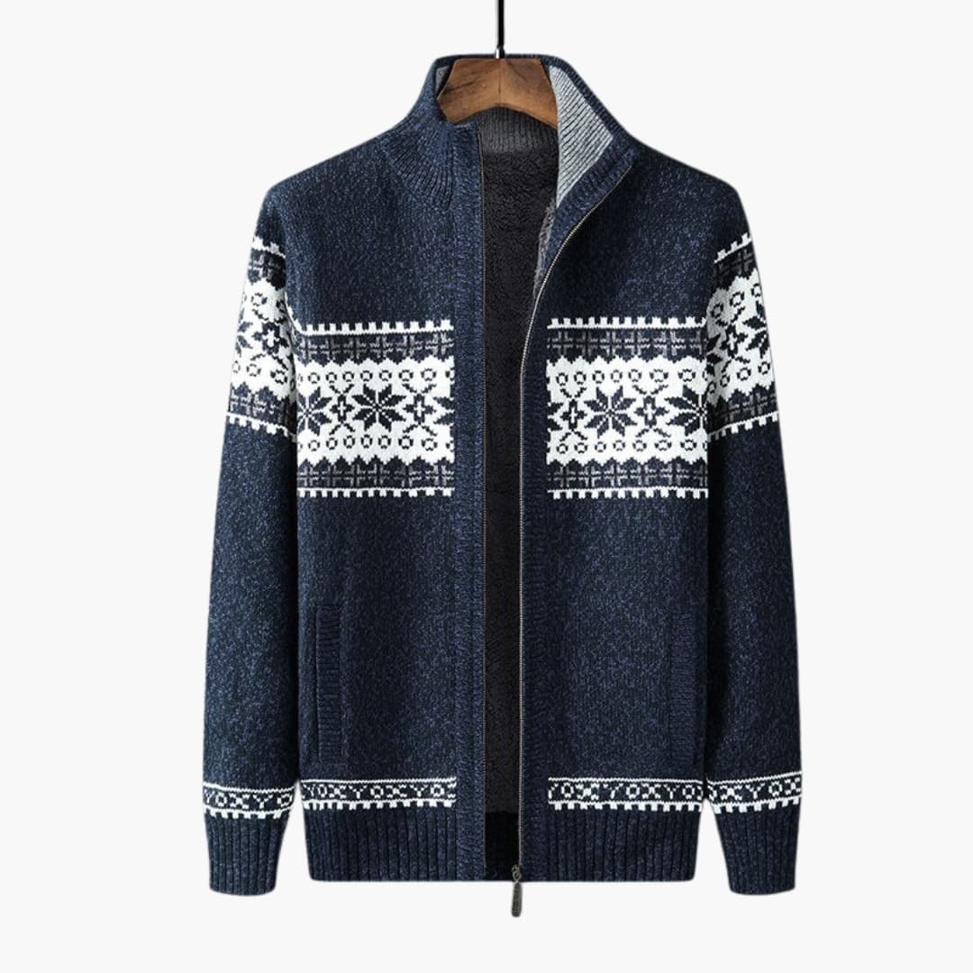 Herren Strick Cardigan mit Reißverschluss
