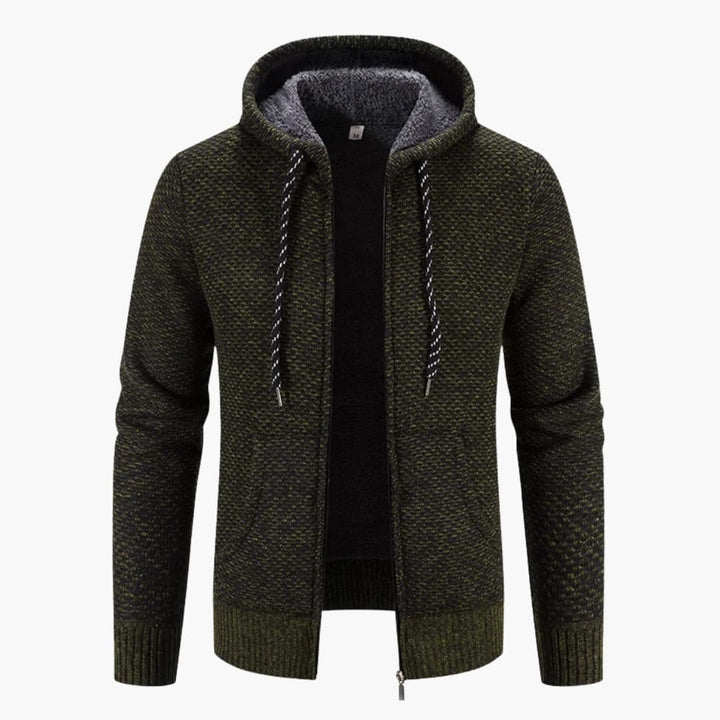 Herren Strickjacke mit Kapuze