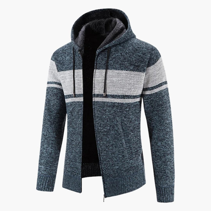 Herren Strickjacke mit Kapuze