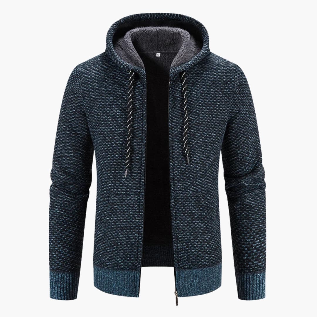 Herren Strickjacke mit Kapuze
