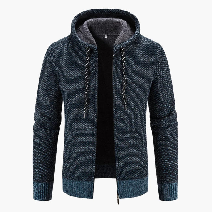 Herren Strickjacke mit Kapuze