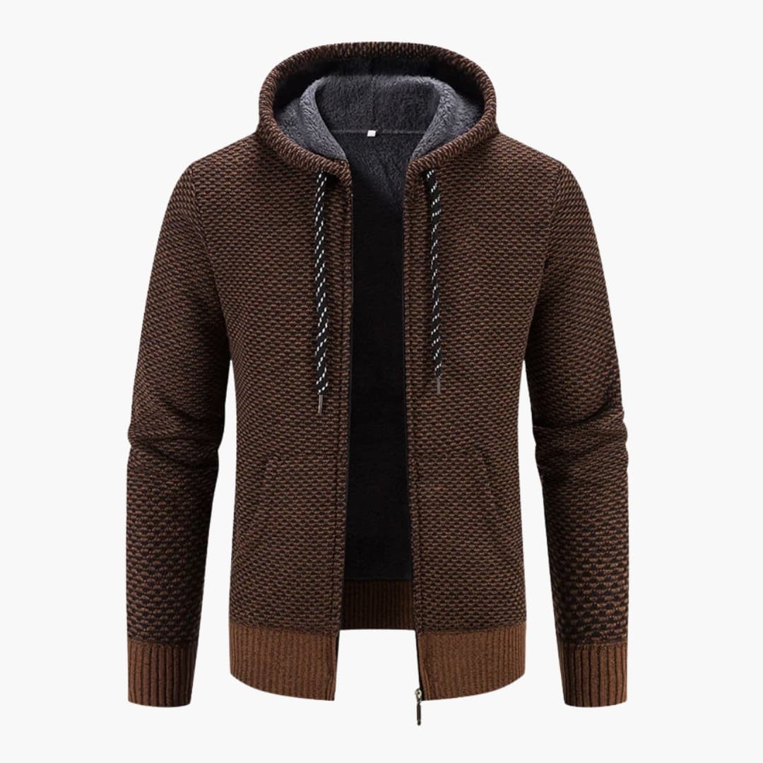 Herren Strickjacke mit Kapuze