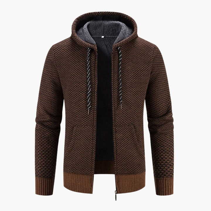 Herren Strickjacke mit Kapuze