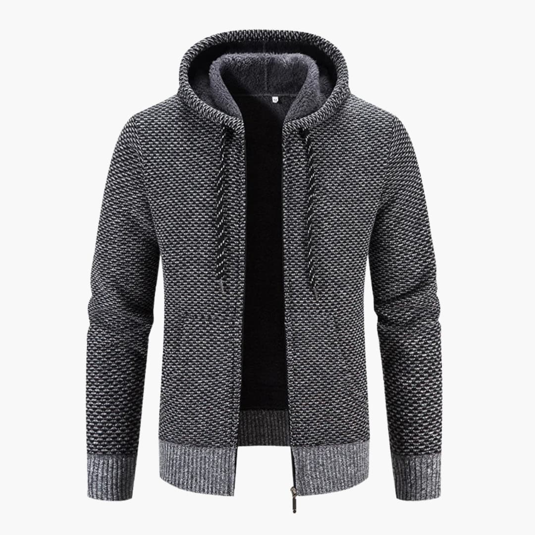 Herren Strickjacke mit Kapuze