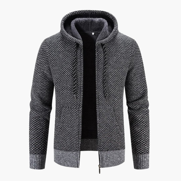 Herren Strickjacke mit Kapuze