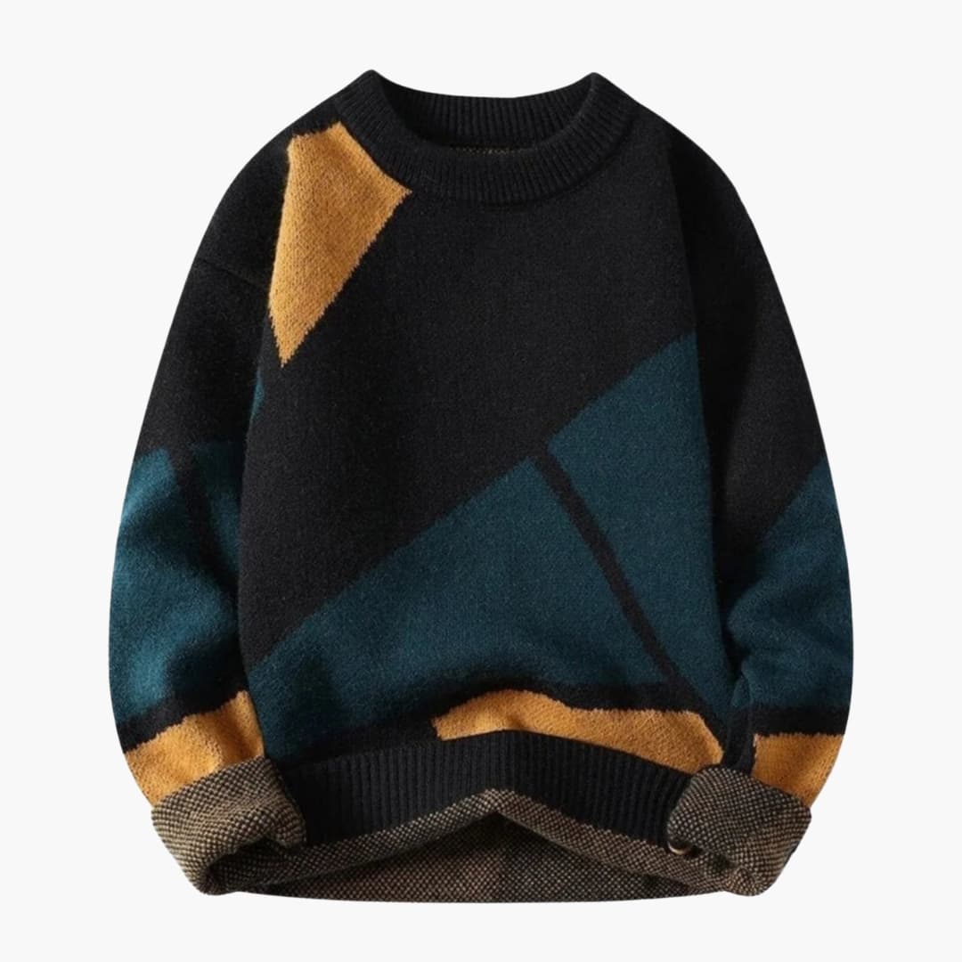 Herren Strickpullover mit Geometrischem Muster