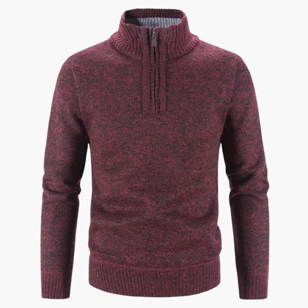 Herren Strickpullover mit Halbzip