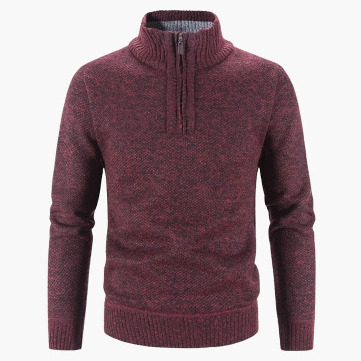 Herren Strickpullover mit Halbzip