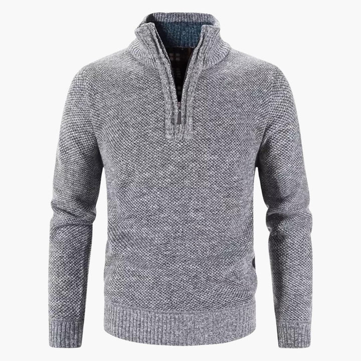 Herren Strickpullover mit Halbzip