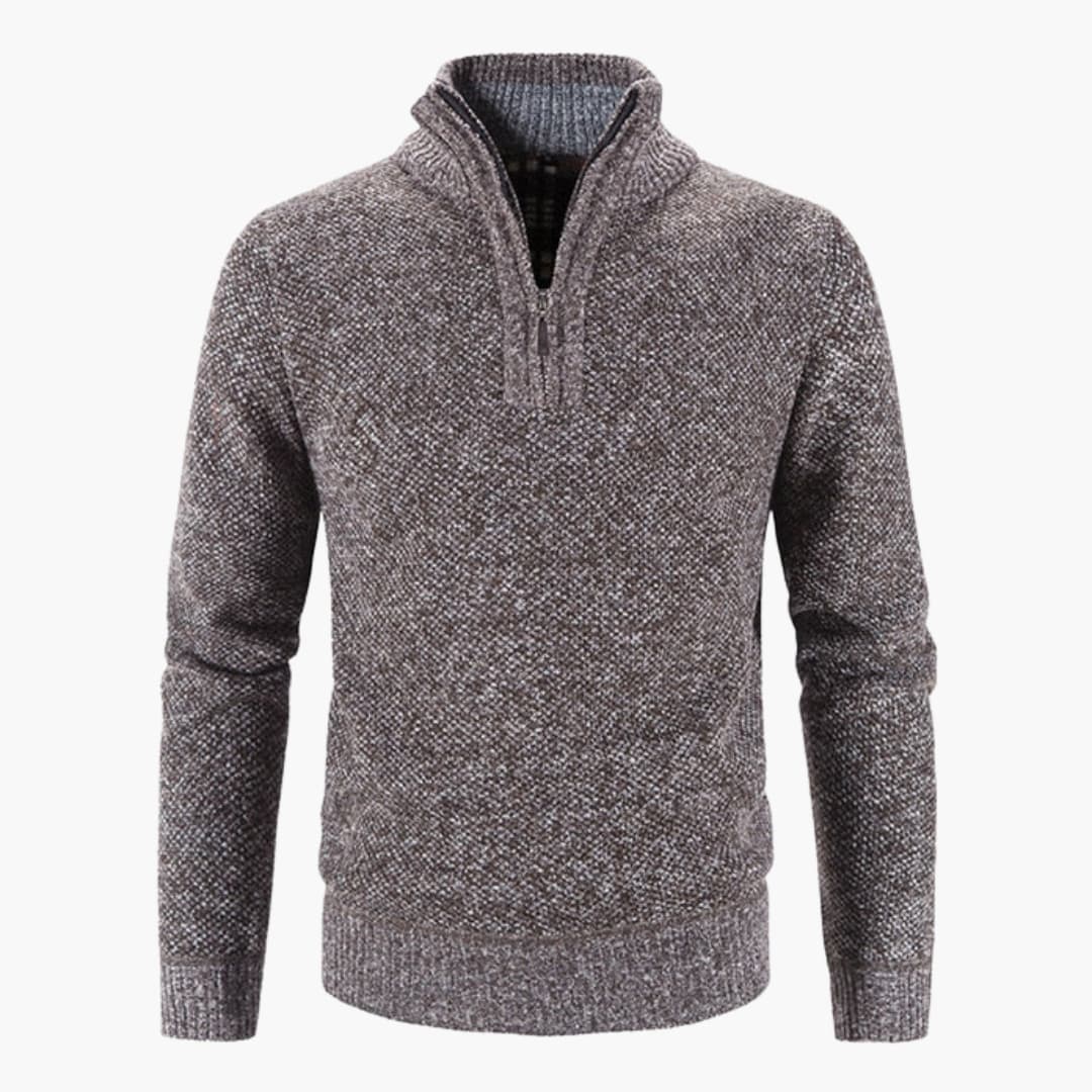 Herren Strickpullover mit Halbzip