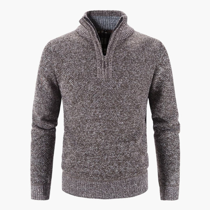Herren Strickpullover mit Halbzip