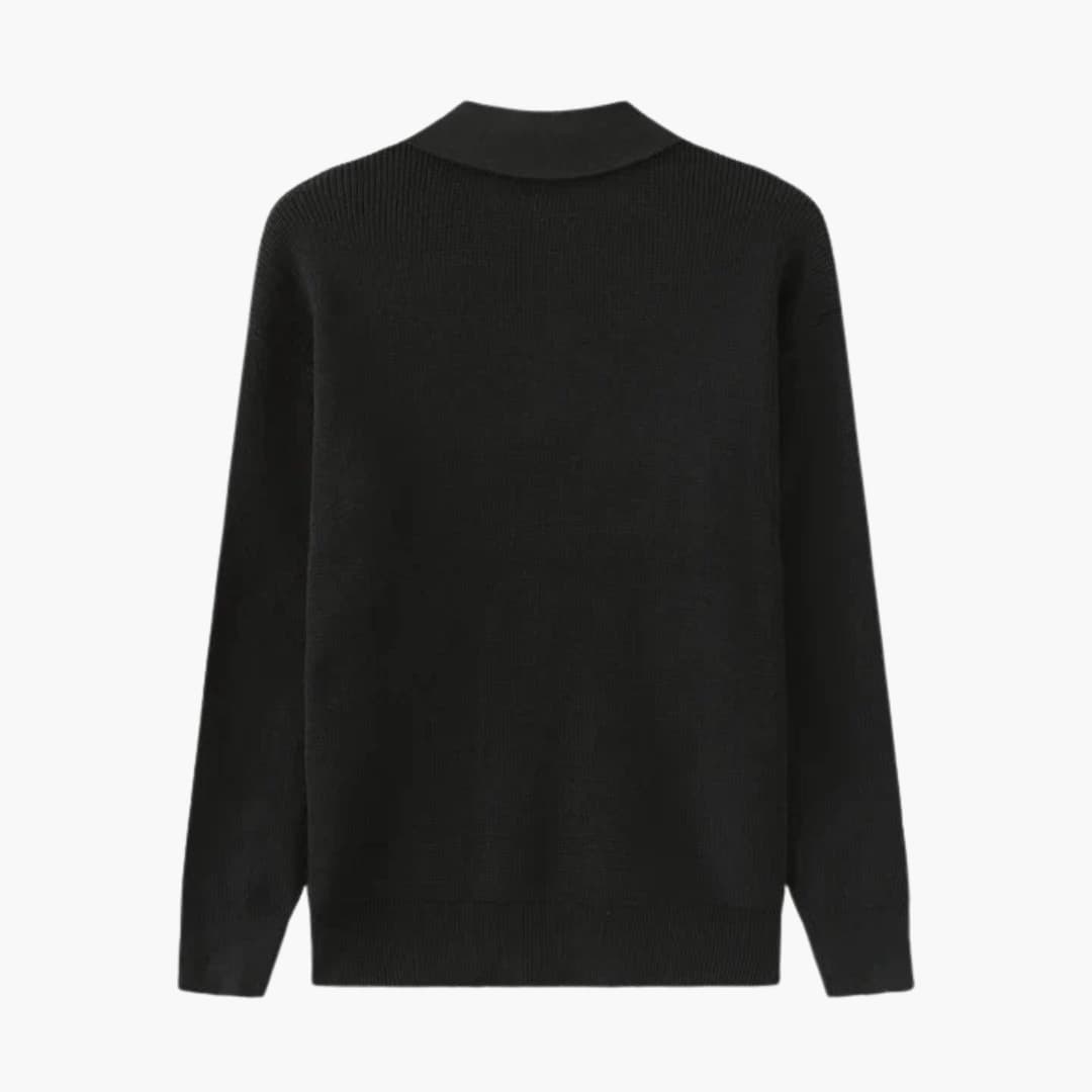 Herren Strickpullover mit Halbzipp