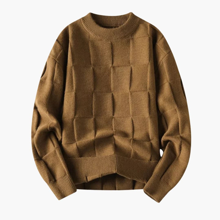 Herren Strickpullover mit Karomuster