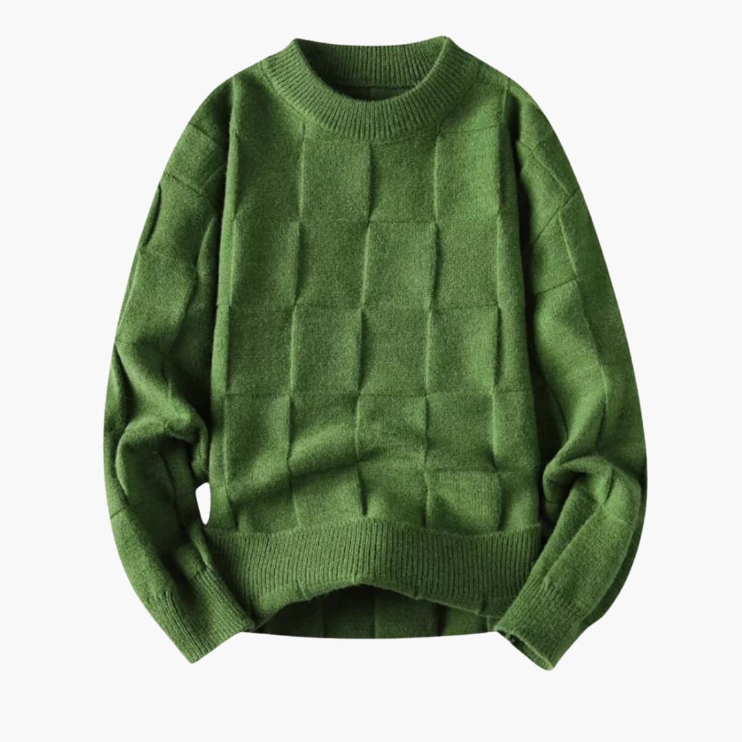 Herren Strickpullover mit Karomuster