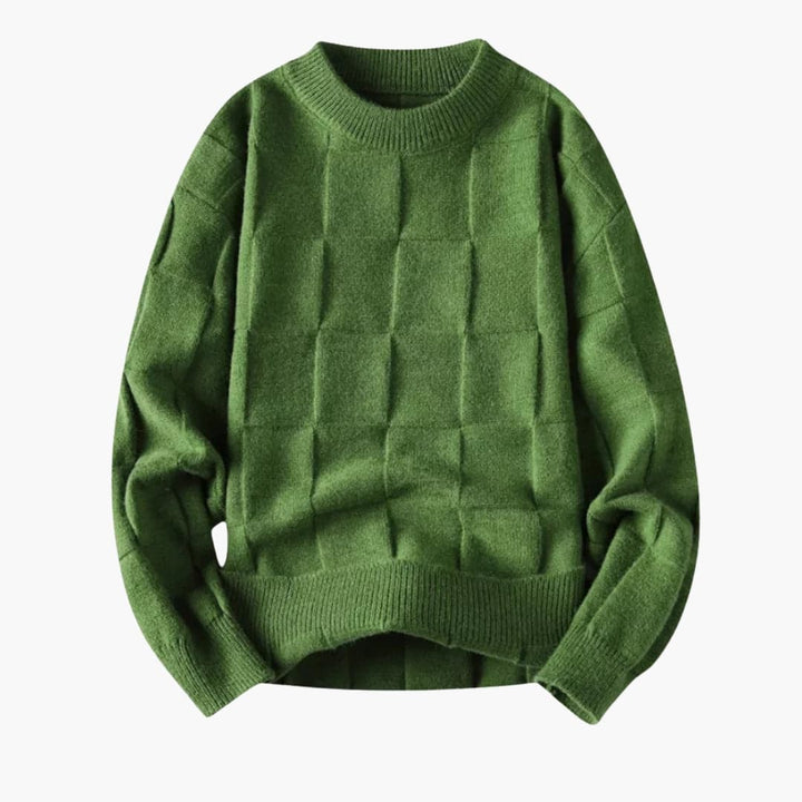 Herren Strickpullover mit Karomuster