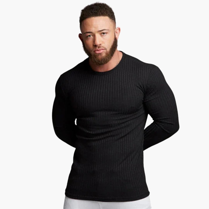 Herren Strickpullover mit Rippstrick