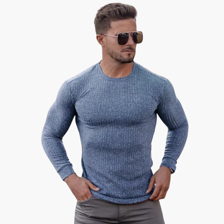 Herren Strickpullover mit Rippstrick