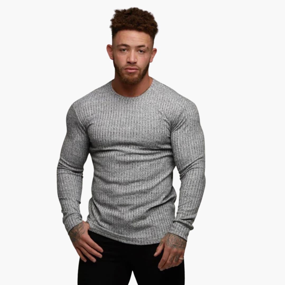 Herren Strickpullover mit Rippstrick