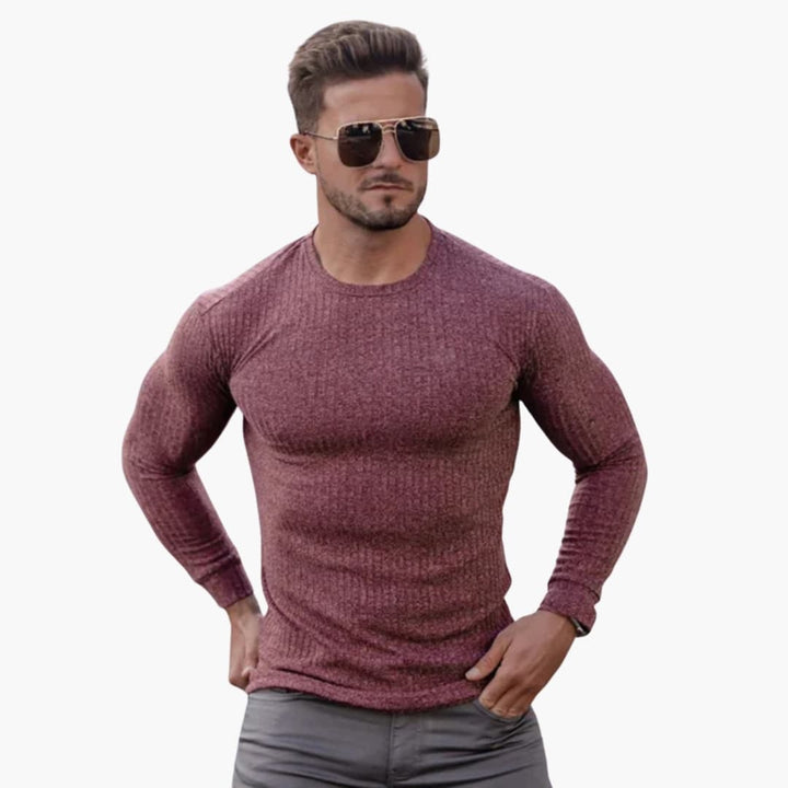 Herren Strickpullover mit Rippstrick
