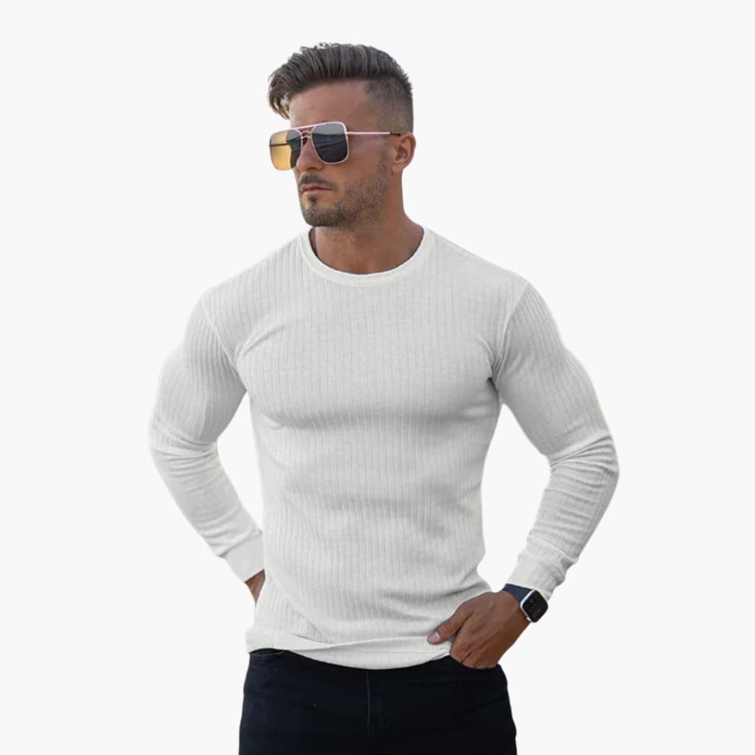 Herren Strickpullover mit Rippstrick