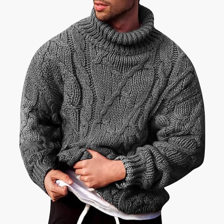Herren Strickpullover mit Rollkragen