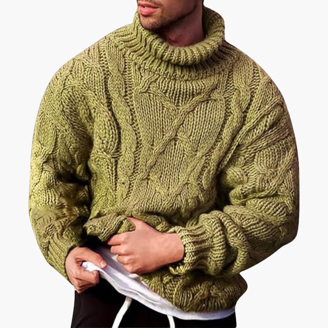 Herren Strickpullover mit Rollkragen
