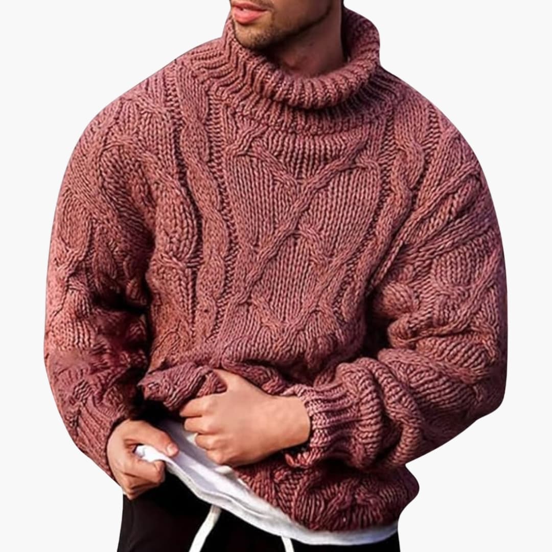 Herren Strickpullover mit Rollkragen