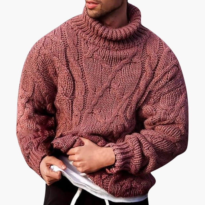 Herren Strickpullover mit Rollkragen