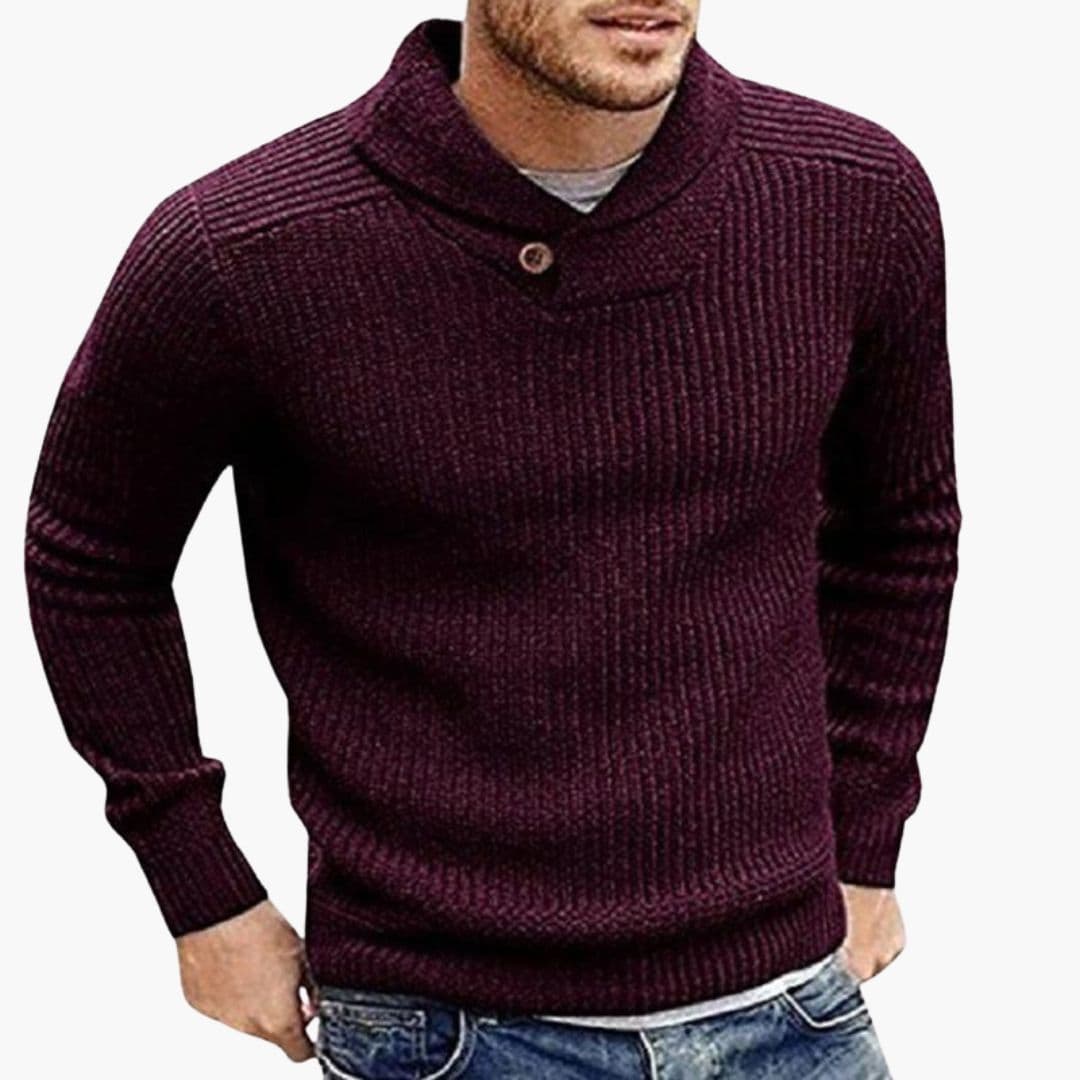 Herren Pullover mit Schalkragen