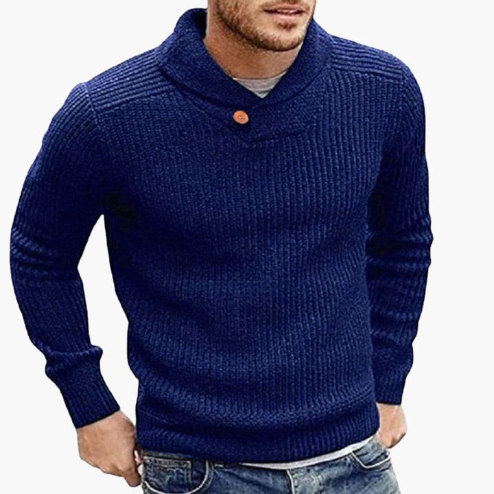 Herren Pullover mit Schalkragen