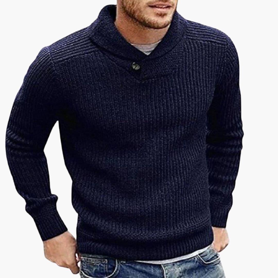 Herren Pullover mit Schalkragen