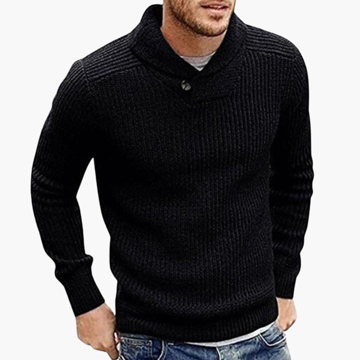 Herren Pullover mit Schalkragen
