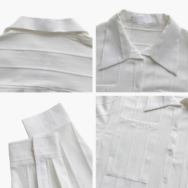 Herren T Shirt mit Rundhalsausschnitt und Rippstruktur