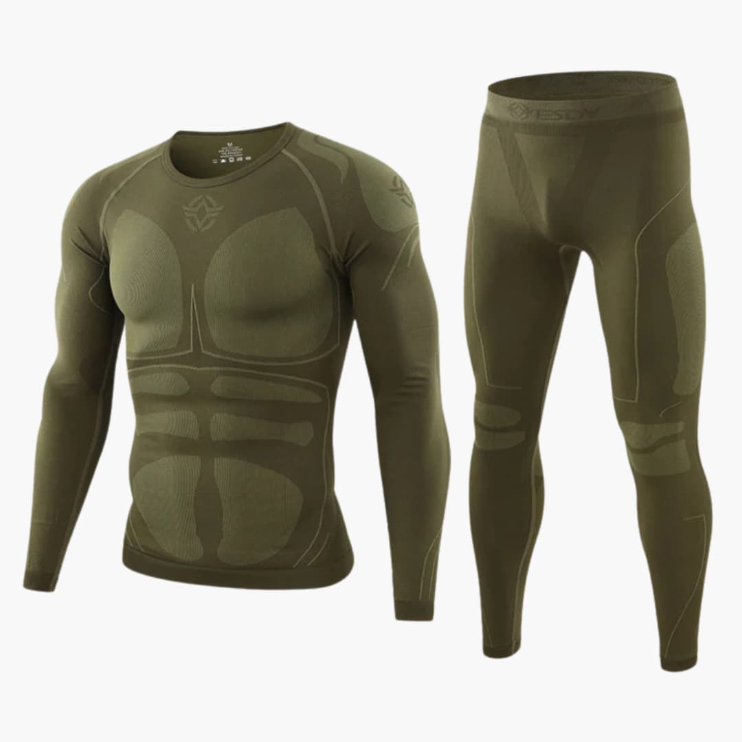 Herren Thermounterwäsche Set mit Langarmshirt und Hose