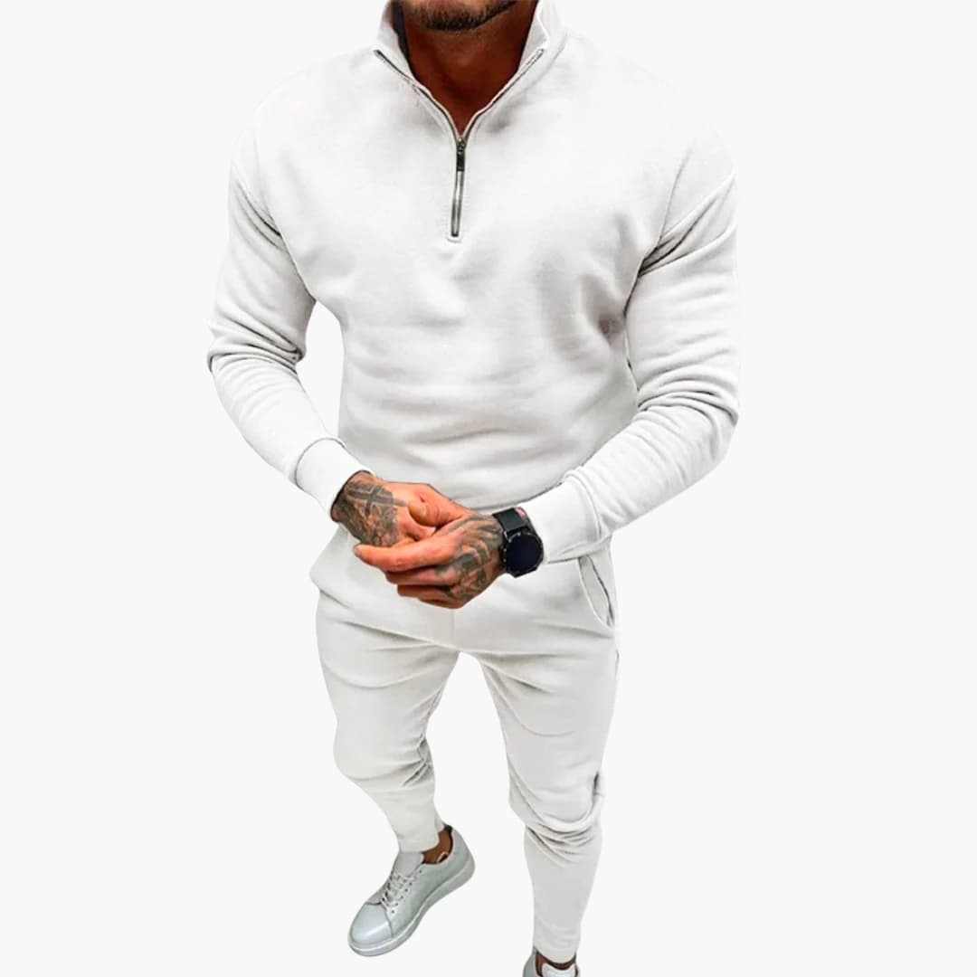 Herren Trainingsanzug mit Reißverschlusskragen und passender Hose