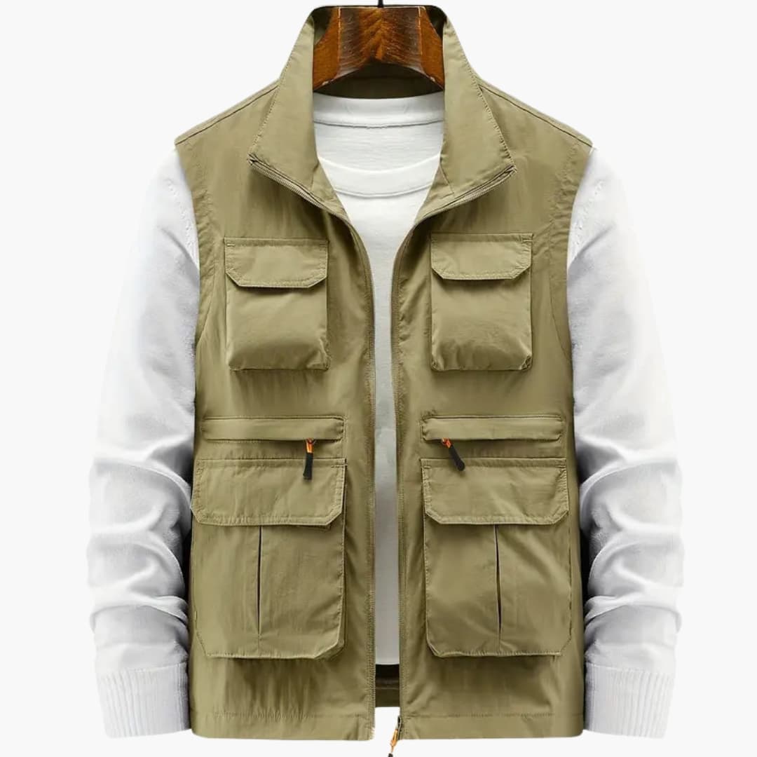 Herren Weste mit Reißverschluss und mehreren Taschen