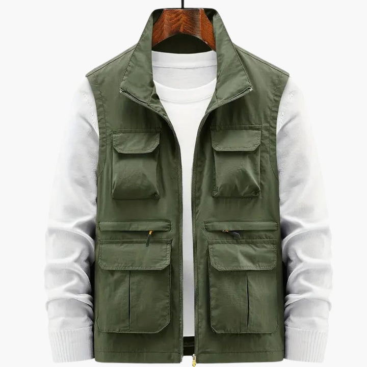 Herren Weste mit Reißverschluss und mehreren Taschen