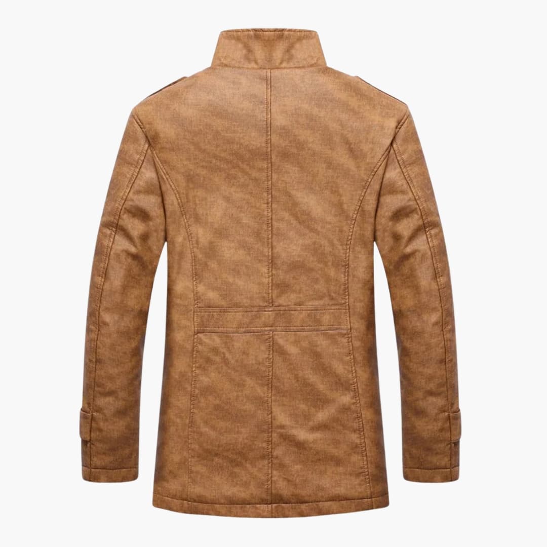 Herren Winterjacke mit Knöpfen und Seitentaschen