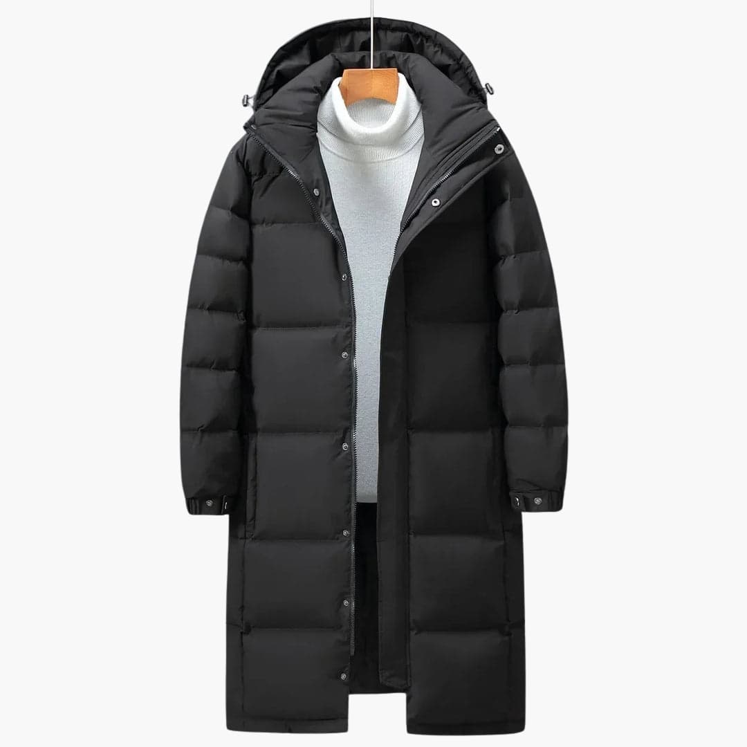 Herren Winterparka lang mit Kapuze