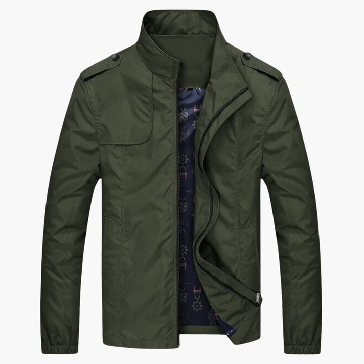 Herrenjacke mit Reißverschluss und langen Ärmeln