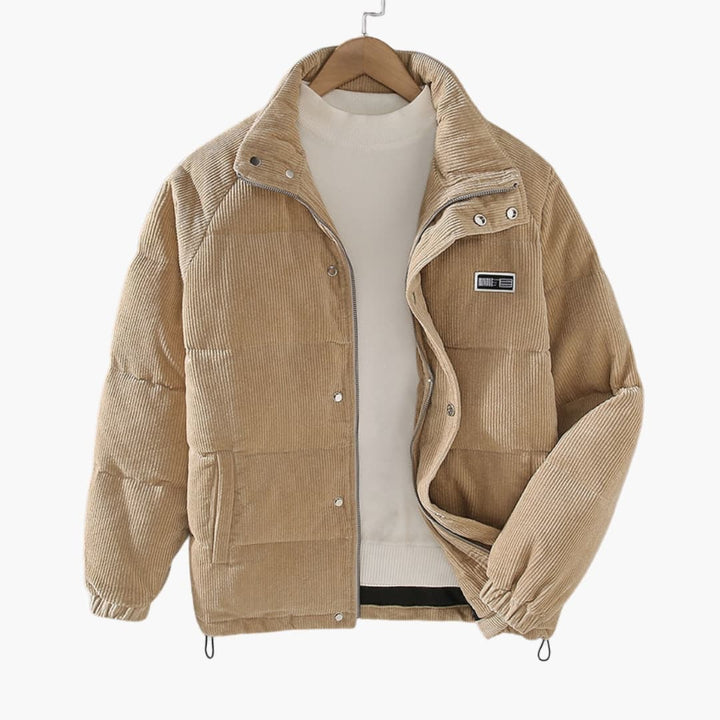 Herren Cordjacke mit Druckknopfverschluss