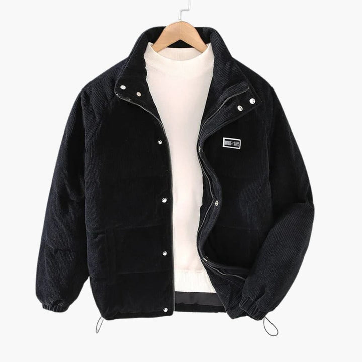 Herren Cordjacke mit Druckknopfverschluss