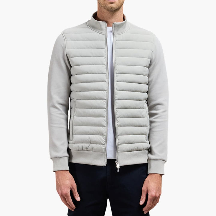 Herren Steppjacke mit Stehkragen und Reißverschluss