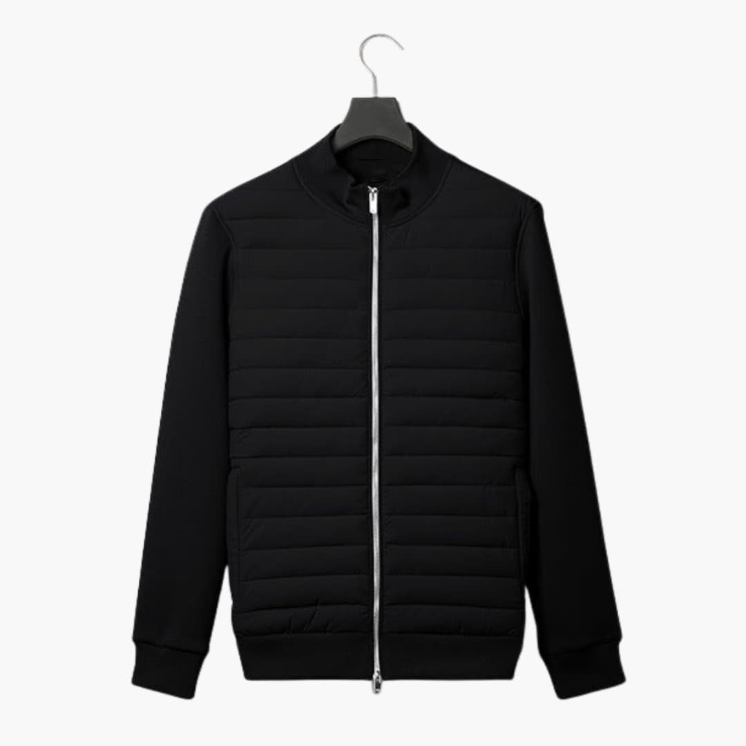 Herren Steppjacke mit Stehkragen und Reißverschluss