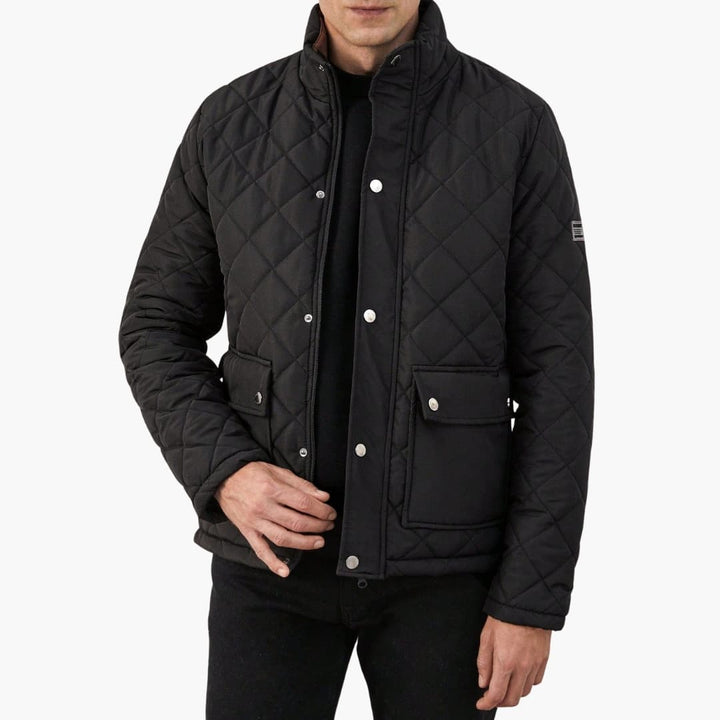 Herrenjacke mit Steppung und Druckknopfverschluss