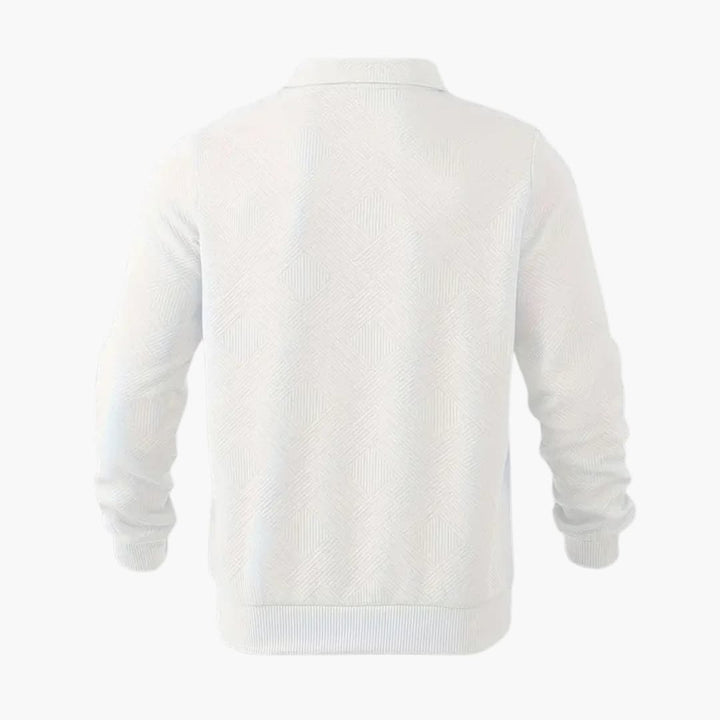 Herrenpullover mit Reißverschlusskragen