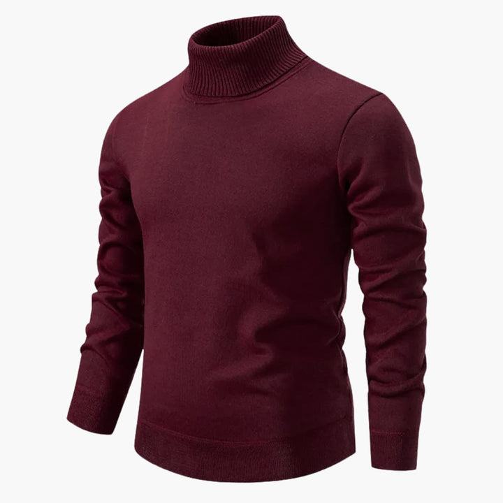 Herren pullover mit Rollkragen und langen Ärmeln