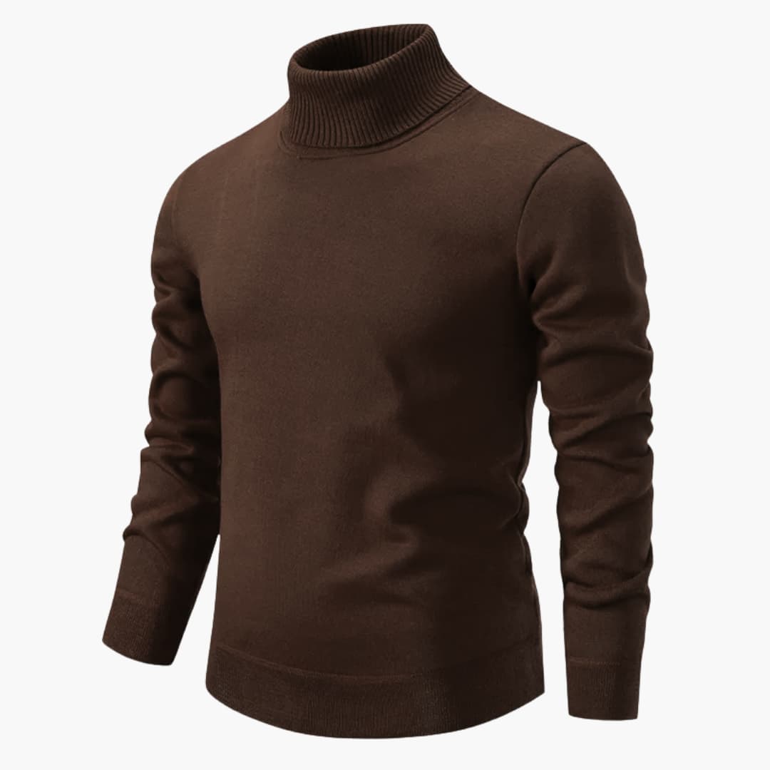 Herren pullover mit Rollkragen und langen Ärmeln