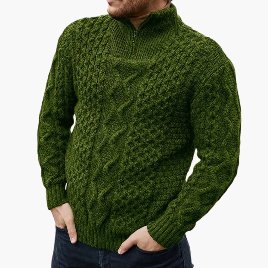 Herrenpullover mit Rundhalsausschnitt und langen Ärmeln